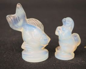 Sabino Art Glass Goldfish & Dog