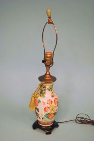 Chinese Polychrome Ceramic Table Lamp