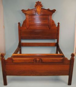 c1880 Walnut American Victorian High Back Bed