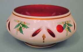 Gorham Cased Crystal Holiday Bowl