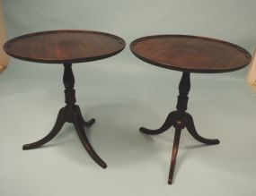 Pair Mahogany "Pie Crust" Edge Tables