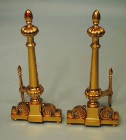 Pair of Brass Andirons