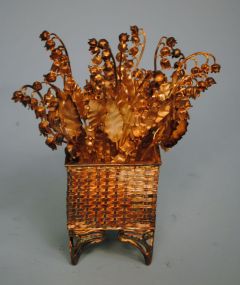 Sterling Silver "Flower Pot" with Lily of the Valley