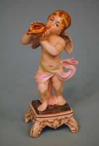 Capo di Monte Cherub with Conch Shell