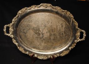 Large Ornate Silverplate Serving Tray