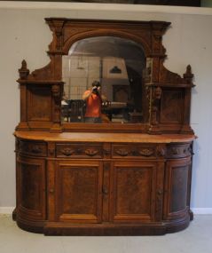 Monumental Size Victorian Walnut Sideboard