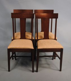 Set of Four Late 19th Century Oak Side Chairs
