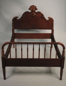 1860 Walnut Spool Bed