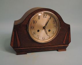 20th Century English Eight Day Time and Strike Oak Clock