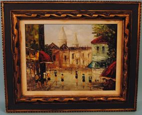 Oil Painting "Streets of Paris" Artist Signed