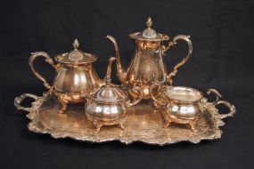 Silverplate Tea Set and Tray