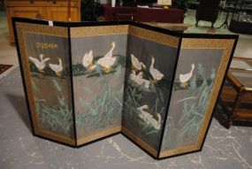Four Panel Oriental Screen