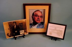 Woodie Assaf Items and Autographed Picture of Bob Hope