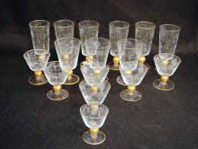 Etched Stemware