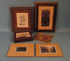 Two Black and White Photos Signed Meyer and Two Black and White Prints along with a 1939 Children's Book