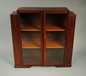 Walnut Deco Style Bookcase