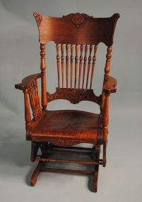 Late 19th Century Oak Platform Rocker