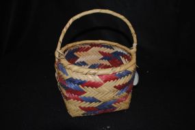 6" Choctaw Basket Dated 11/19/03 Made by Tonya Anderson