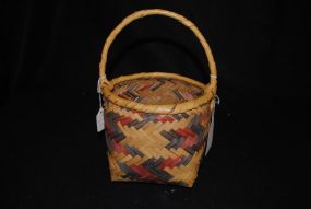 11" Split Cane Basket Choctaw Split Reed