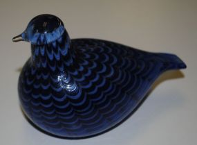 Iittala Glass Bird by Glass Artist, Oiva Toikka. Signed "O. Toikka, Nuutajarvi, IT."