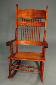 Early 20th Century Walnut Rocker