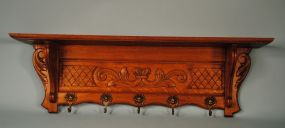 20th Century Oak Hat Rack