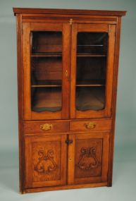 20th Century Walnut Pie Safe