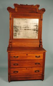 Victorian Poplar Stained Walnut Dresser