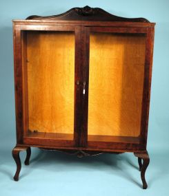 1920's Glass China Cabinet with Backsplash