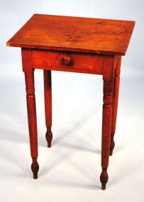 Handmade pine table, One Dovetailed Drawer