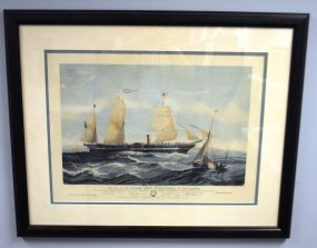 One Engraving of Steam Ship President