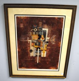 Second Diana Hanson Surrealistic Plains Indian Art entitled Shalako signed