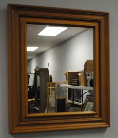 One Antique framed Pine Mirror.
