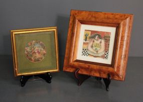 Round Needlepoint and Watercolor