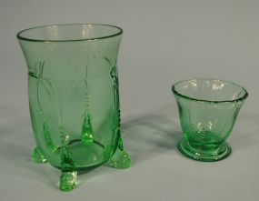 Heisey Moongleam "Empress" Ftd Tumbler and Oyster Cocktail