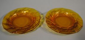 Set of 4 Heisey Marigold "Twist" Plates