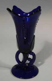Heisey Stiegel Blue #1420 "Tulip" Vase