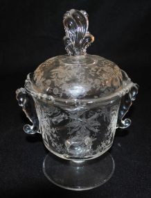 Heisey Crystal "Orchid" Tall Covered Candy Dish