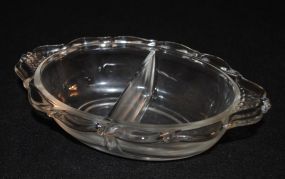 Heisey Crystal "Plantation" 2-Part Salad Dressing Bowl