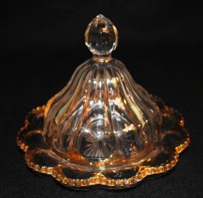 Heisey Crystal "Peerless" Butter Dish & Cover