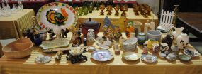 70 Piece Table Lot of Country and Rustic Collectibles