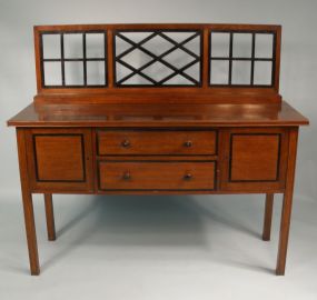 Early 20th Century Mahogany Sideboard with Latticework