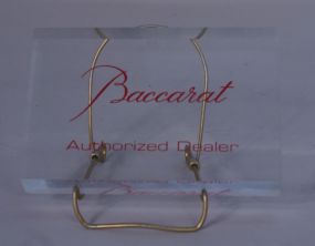 Acrylic "Baccarat Authorized Dealer" Sign