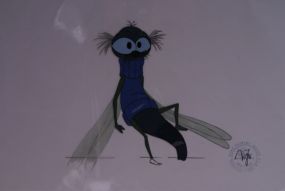 Certified/Original 1977 Walt Disney Movie Film Double Cel, Evinrude the Dragonfly from "The Rescuers"