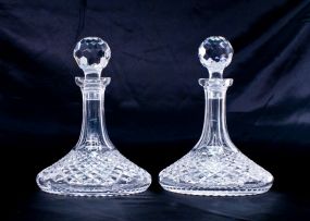 Pair of Waterford Cut Crystal "Alana" Ships Decanters