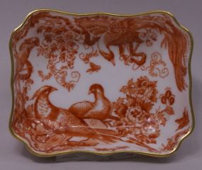 Crown Derby "Red Aves" Pin Dish