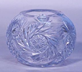 American Brilliant Cut Glass Rose Bowl
