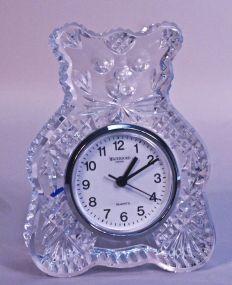 Waterford Crystal Figural Bear Clock