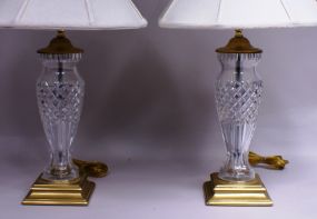 Pair of Waterford Crystal "Lismore" Table Lamps