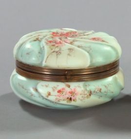 Gilt-Brass-Mounted Wave Crest Glass Dresser Box